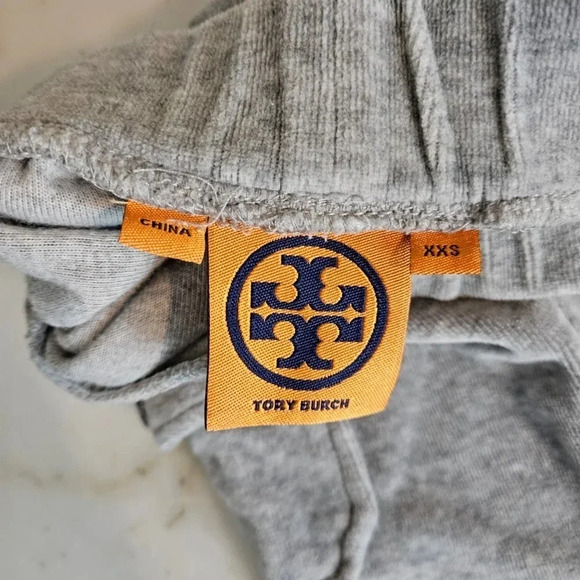 Tory Burch Kids Gray Velour Track Sweat Pants XXS 2-3 Gray Logo - Picture 4 of 7